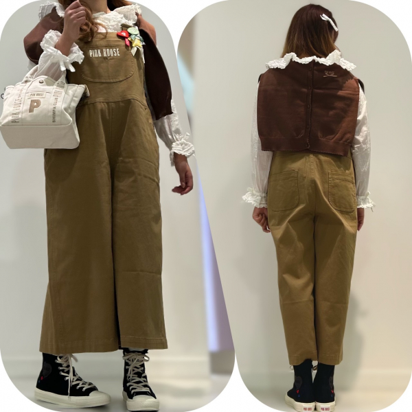 24時間限定タイムセール ロゴプリント入りサロペット*〜 | ピンクハウス | 松坂屋名古屋 サロペット・オーバーオール・オールインワン