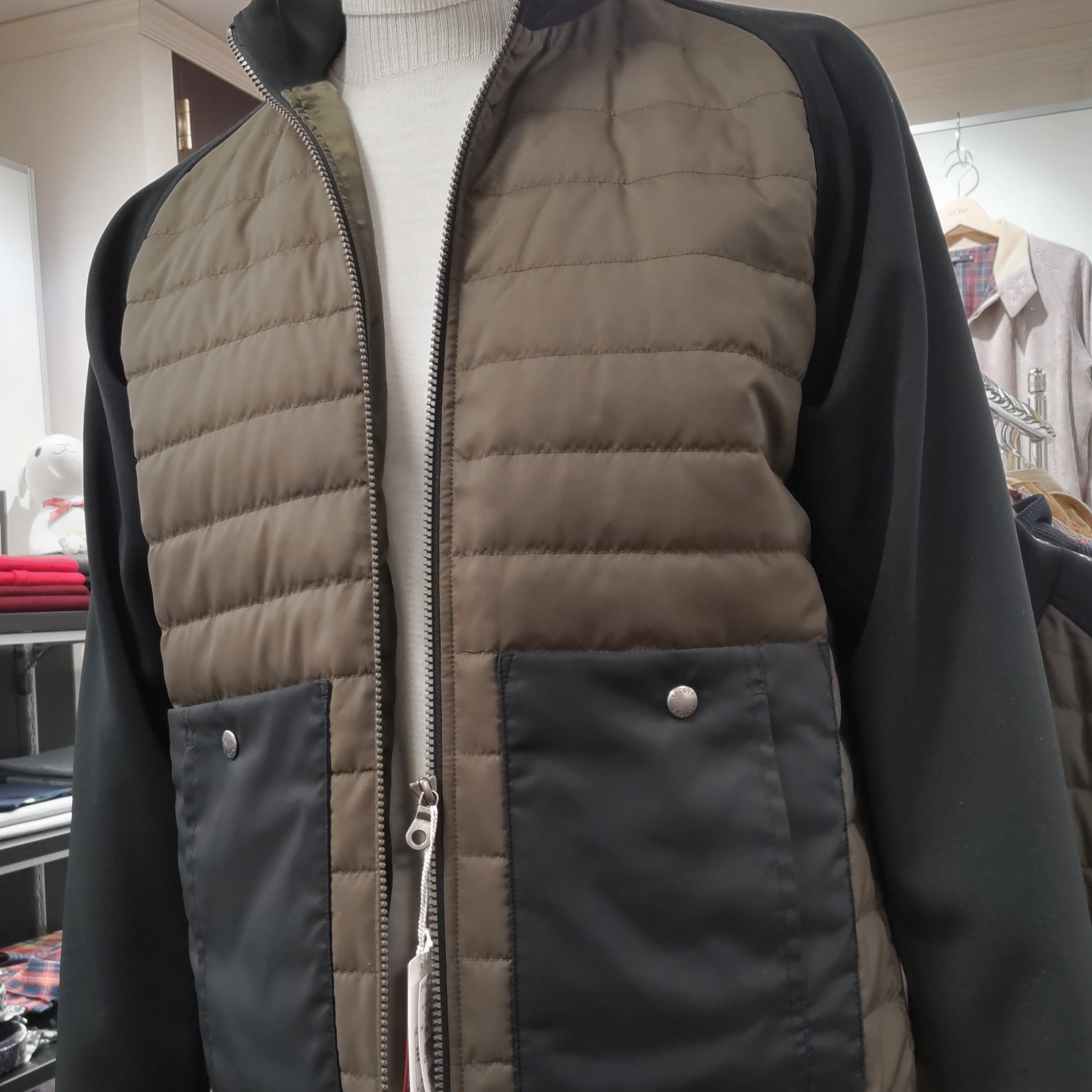 レア US古着◇レザーニット ブルゾン キャメル メンズL